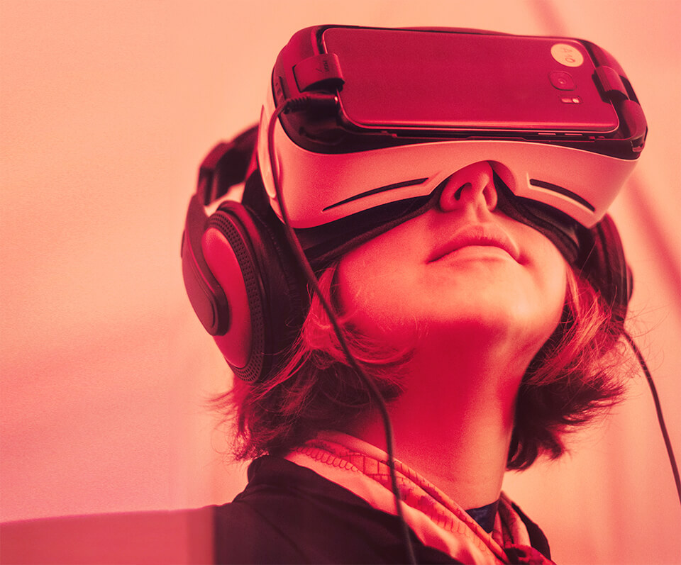 The younger generation enjoying VR: captivated by Innovate UK's science and technology innovations