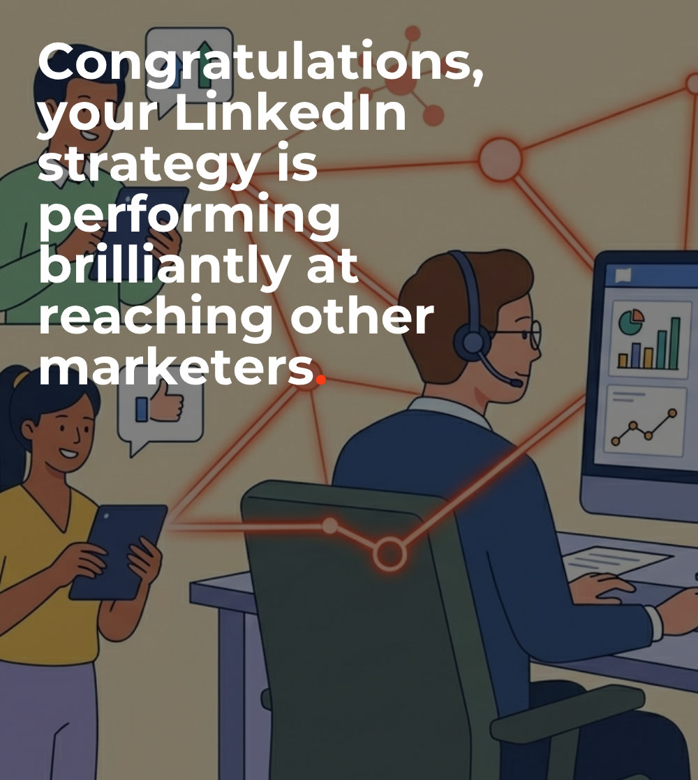 Congratulations, Your LinkedIn Strategy Is Performing Brilliantly at Reaching Other Marketers