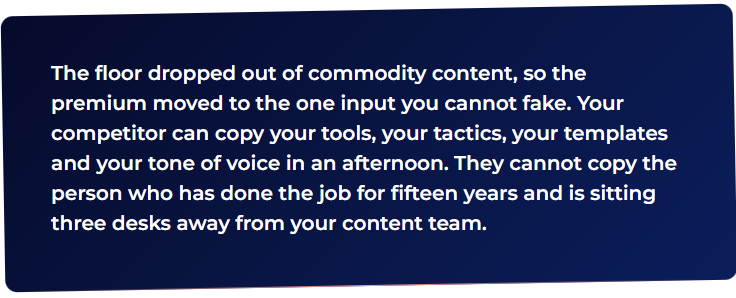 AI Content Just Made Your Experts Priceless